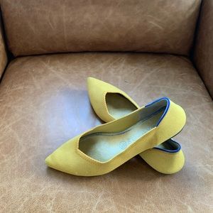 Yellow pointed-toe Rothys